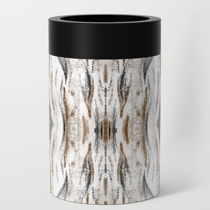 Bark Ikat in Browns Can Cooler