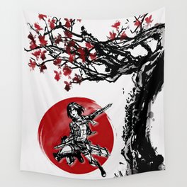 Mikasa Ackerman Attack On Titan  Wall Tapestry | Shingeki, Ackerman, Seitokai, No, Kyojin, Painting, Ataque, Mikasa, Isayama, Attack 