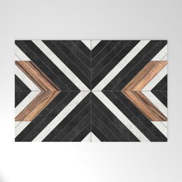 Urban Tribal Pattern No.1 - Concrete and Wood Welcome Mat