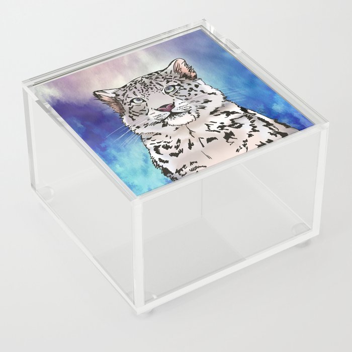 Snow Leopard Acrylic Box