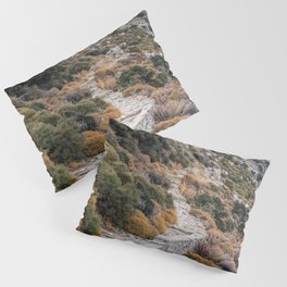 Path into the Mountains | Greek Nature | Colorful and Bright Travel Photography in Greece, Europe Pillow Sham