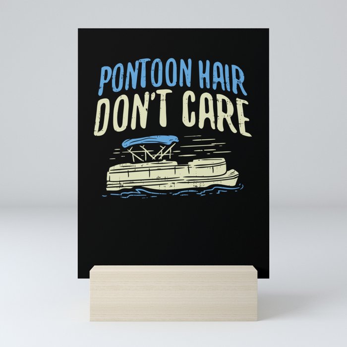 Pontoon Hair Don't Care Mini Art Print