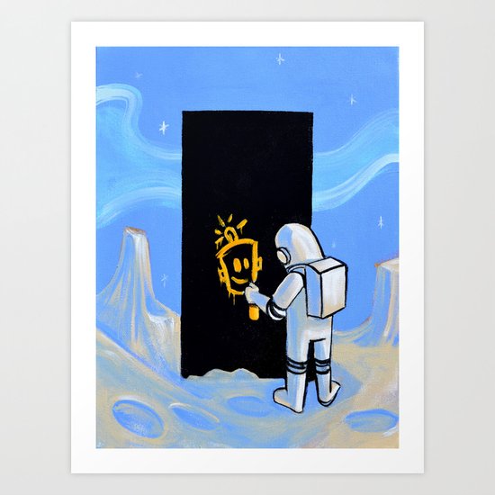Happy In Space Art Print