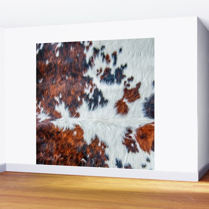 Cowhide Mural, Cow Print Wallpaper for Walls