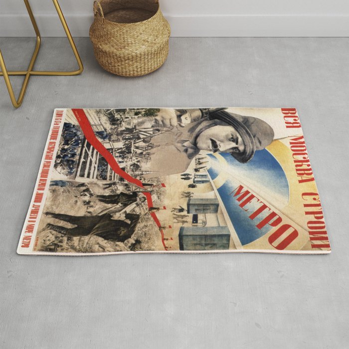 Vintage poster - Soviet Metro Rug