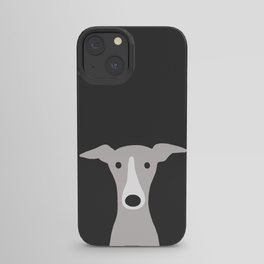 Cute Greyhound, Italian Greyhound or Whippet Cartoon Dog iPhone Case