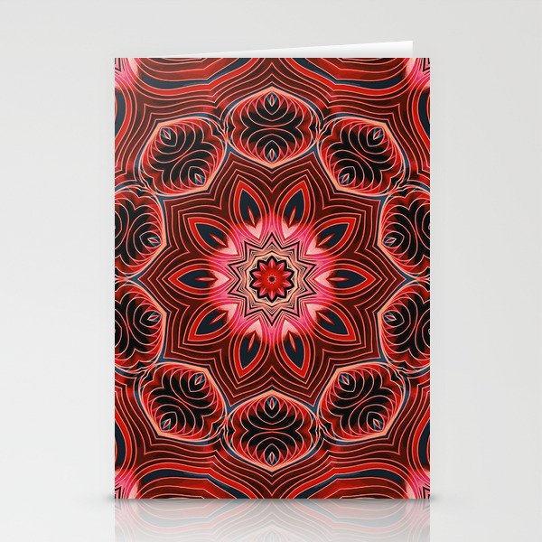 Red Matter Mandala Stationery Cards