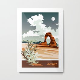 DELICATE ARCH MOAB UTAH Metal Print | Outdoors, Moab, Utah, Archesnationalpark, Curated, Arch, Wilderness, Desert, Graphicdesign, Landscape 