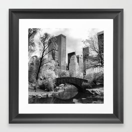 Central Park Bridge. Framed Art Print