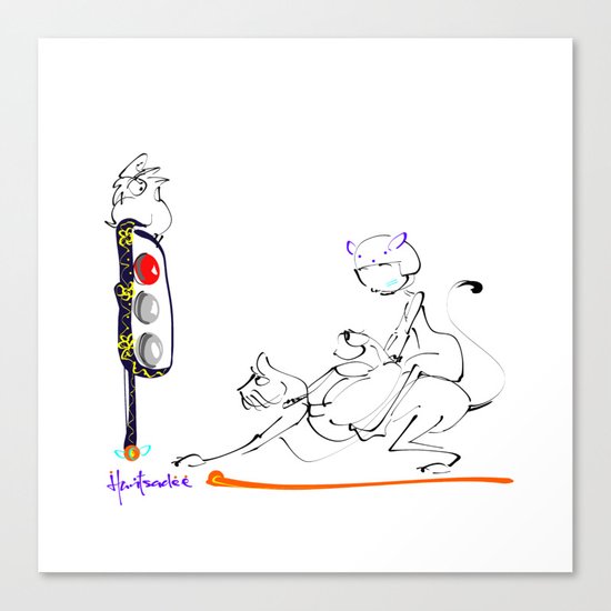 traffic lights Canvas Print