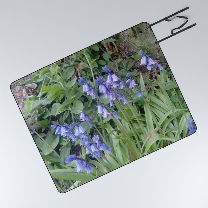 Soft flower 45 : blue flower Picnic Blanket