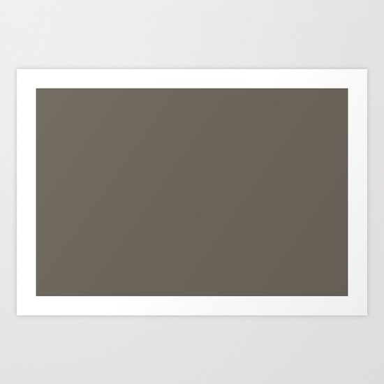 Sherwin Williams Trending Colors Of 2019 Porpoise Dark Brownish Gray Sw 7047 Solid Color Art Print By Simplysolids Society6