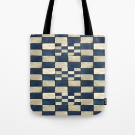 Vintage Retro Checkered Print Tote Bag