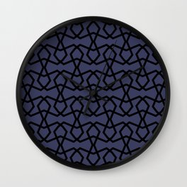 Black and Navy Tessellation Line Pattern 36 Pairs DE 2022 Trending Color Singing the Blues DET576 Wall Clock