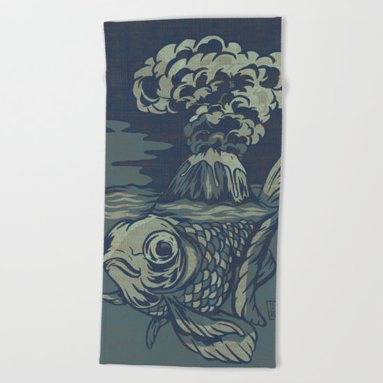 Seismic Waves Beach Towel
