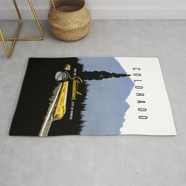 Union Pacific Train poster 1936 - Retouched Version Rug