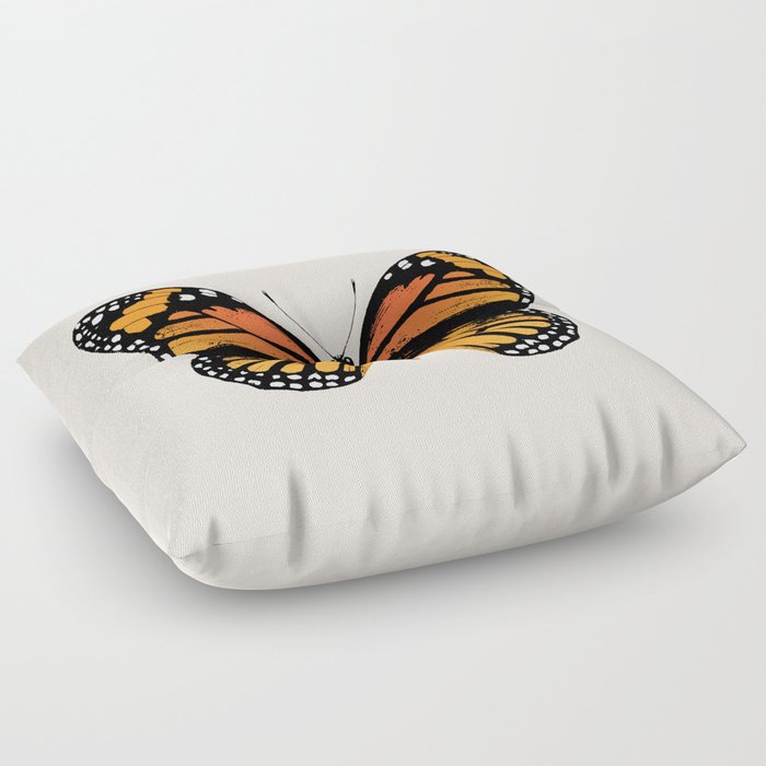 Monarch Butterfly | Vintage Butterfly | Floor Pillow