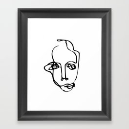 Simply Face It Abstract Framed Art Print