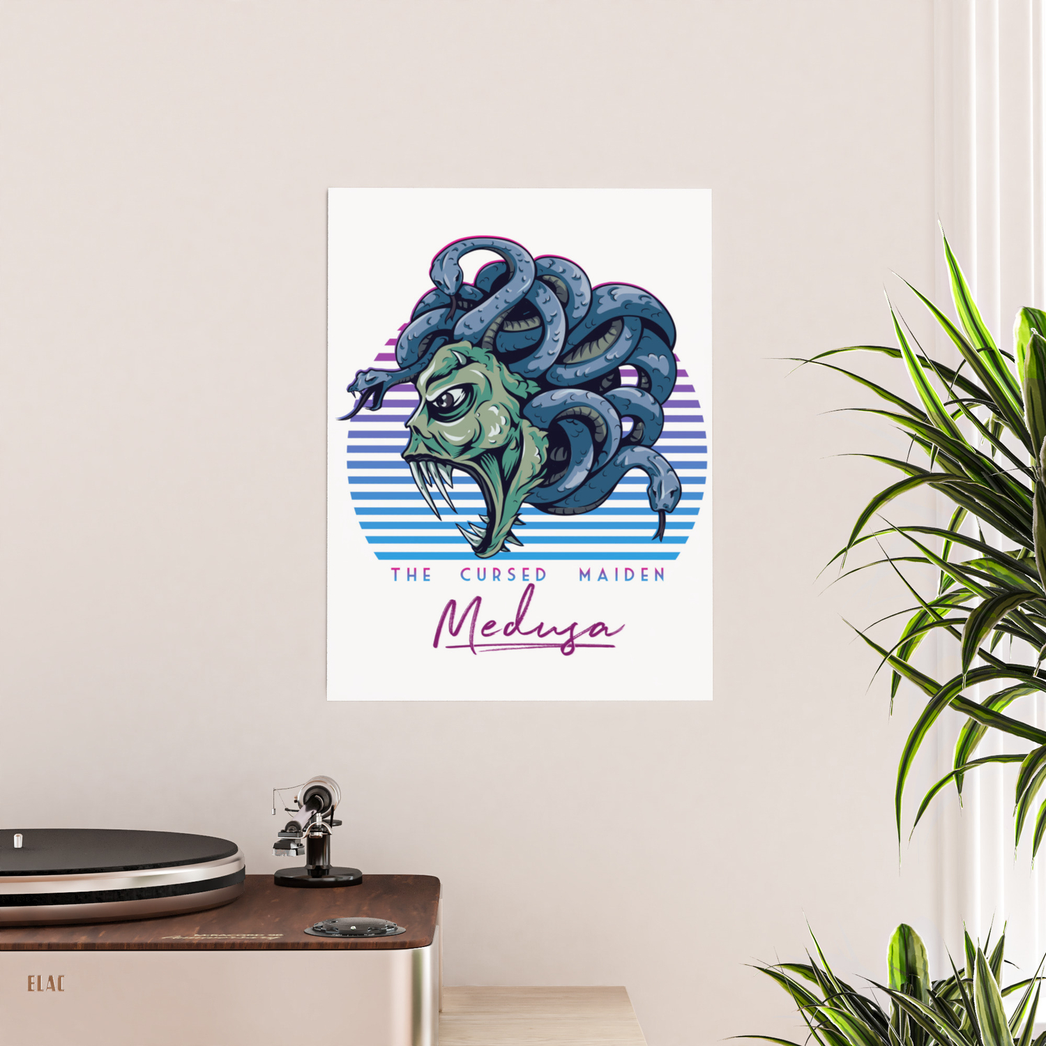 Medusa Picture Poster Head of Snakes Ancient Greek Mythology Framed Print 