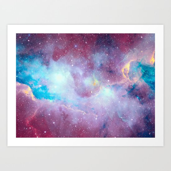 Quartz & Turquoise Galaxy Art Print