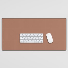 Medium Reddish Brown Solid Color Pairs PPG Nutmeg PPG1068-6 - All One Single Shade Hue Colour Desk Mat