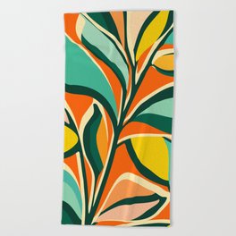 Garden Festival - Abstract Botanical Series Beach Towel