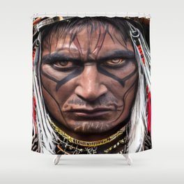 Apache Indian Face Shower Curtain