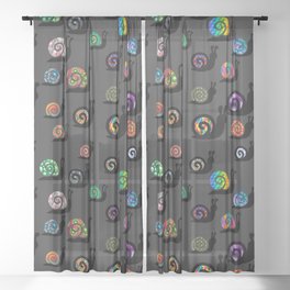 Colourful Snails Sheer Curtain