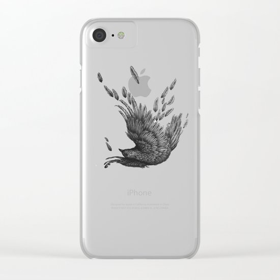 Raven Unravelled in Black Clear iPhone Case