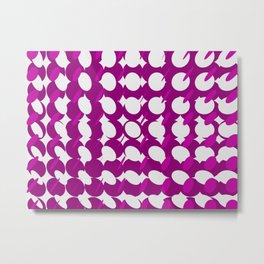 elipse grid pattern_magenta Metal Print