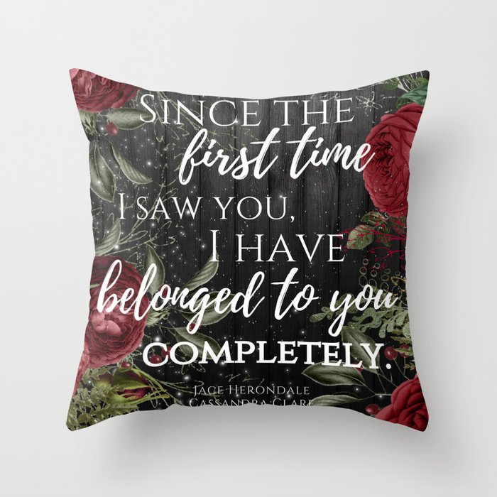 Jace Herondale Quote - The Mortal Instruments Throw Pillow