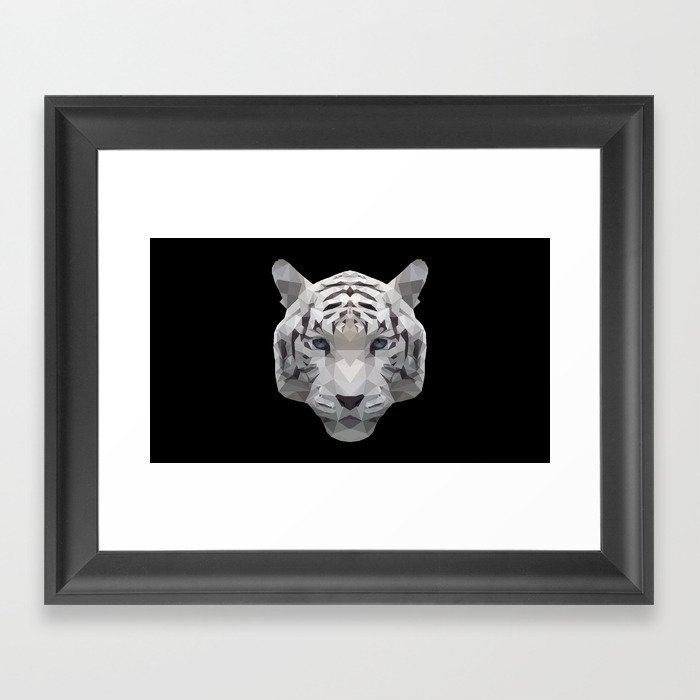 White Tiger Framed Art Print