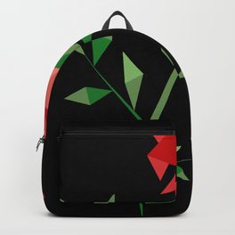 Origami flower polygon rose Backpack