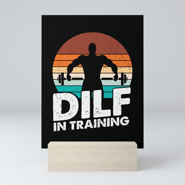DILF In Training Funny Vintage Mini Art Print
