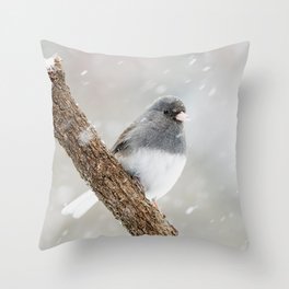 Dark-eyed Junco Throw Pillow