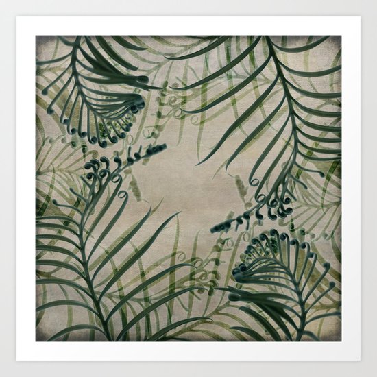 Cycas Leaves Abstract Art Print
