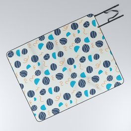 Abstract pattern with circle and orange swirls Picnic Blanket