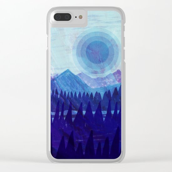 Purple Mountain Majesties Clear iPhone Case