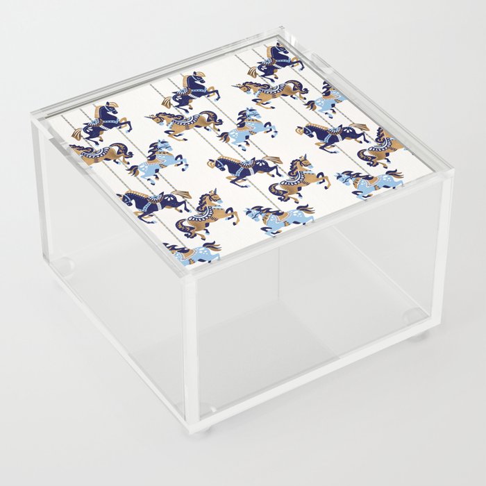 Carousel Horses – Copper & Blue Acrylic Box