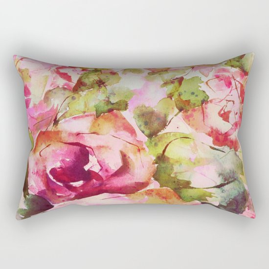 roses abstraites Rectangular Pillow