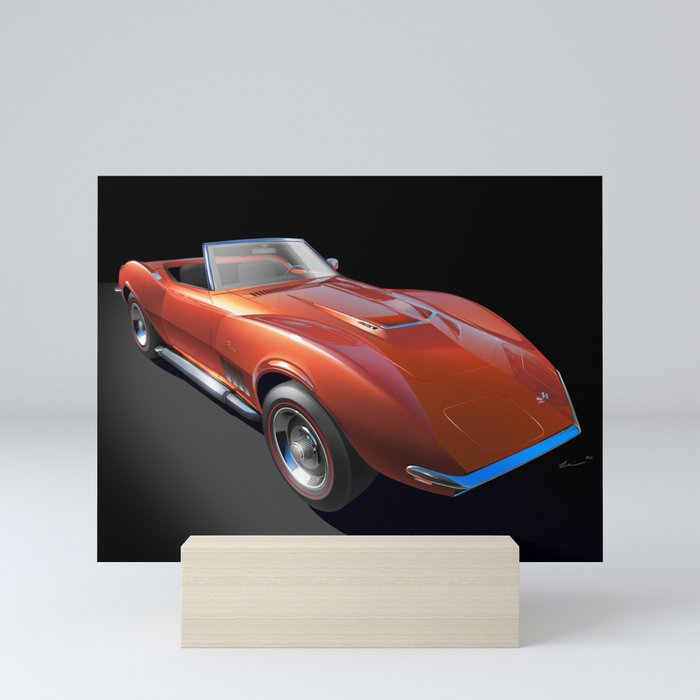 Orange Crush Classic Sports Car Mini Art Print