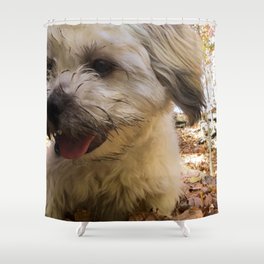 dirty puppy Shower Curtain