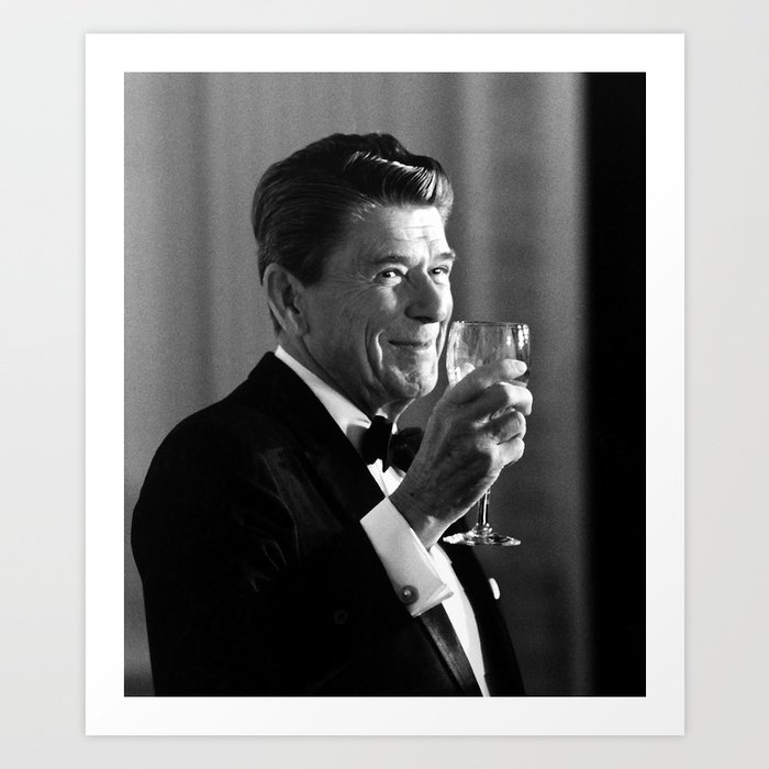 President Reagan Making A Toast Art Print