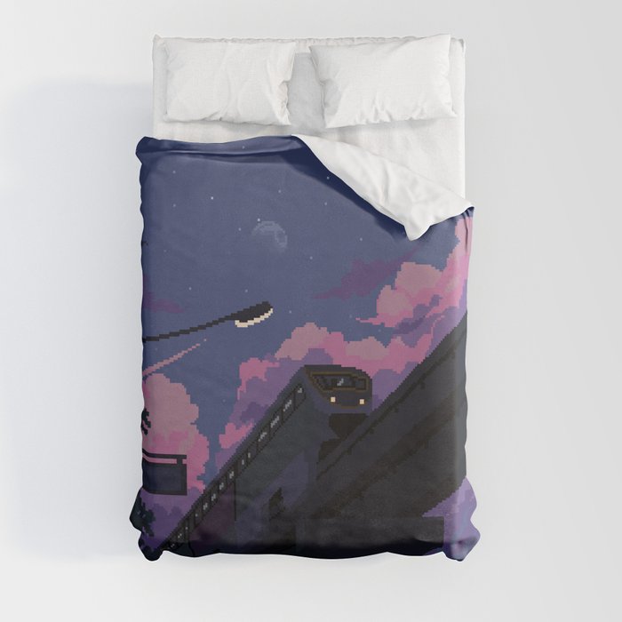 Moonrise twilight Duvet Cover