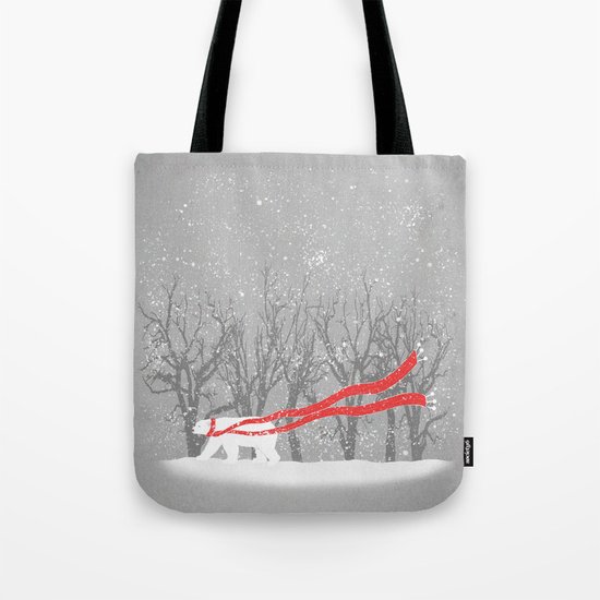 The Red Scarf Tote Bag