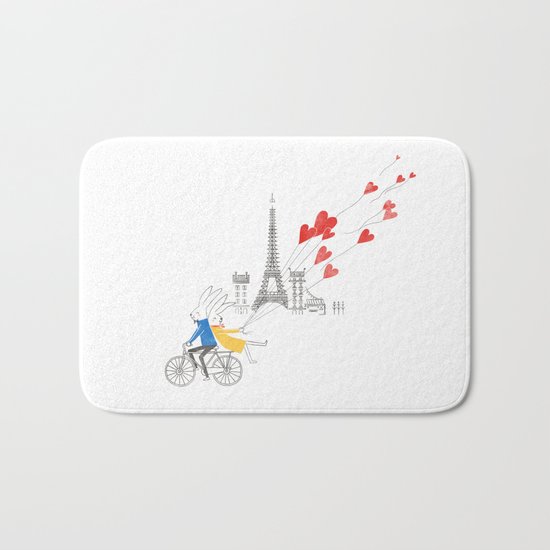 Paris in Love Bath Mat