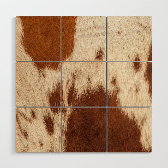 Cowhide Farmhouse Decor Wood Wall Art