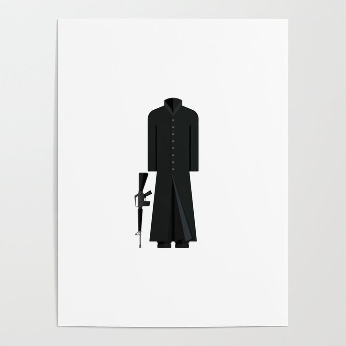 The Matix Outfit Minimal Sticker Poster