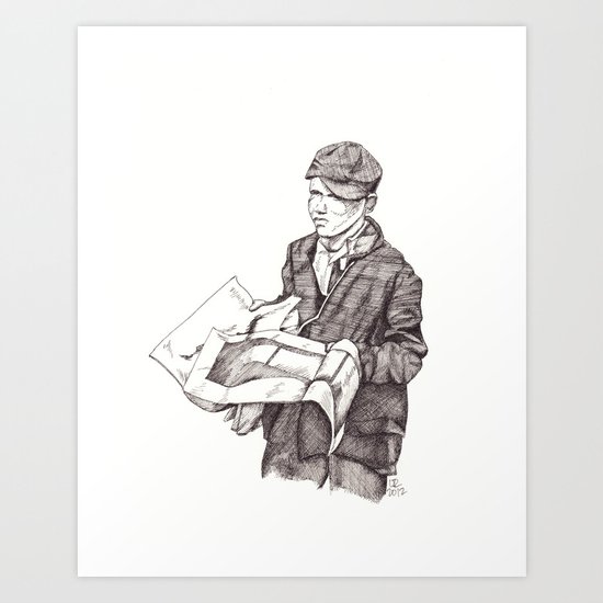 Newsboy Art Print