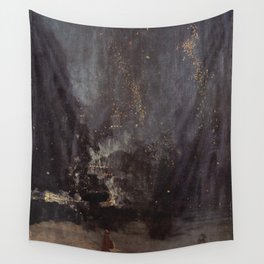 Nocturne in Black and Gold – The Falling Rocket Wall Tapestry